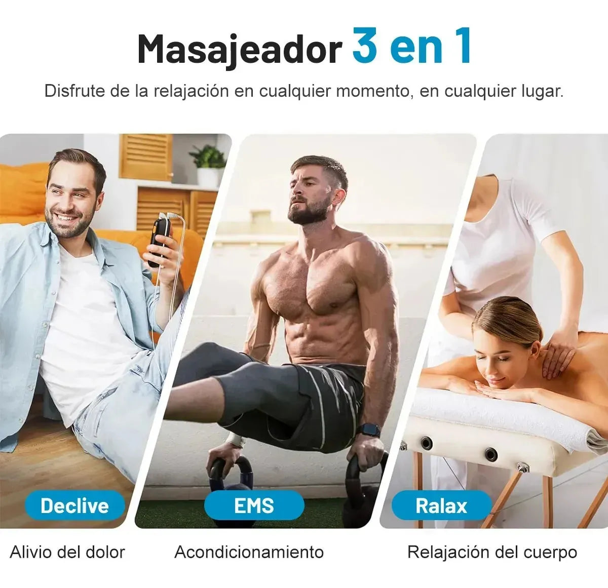 Tens Electroestimulador Musculo Electroterapia Portátil