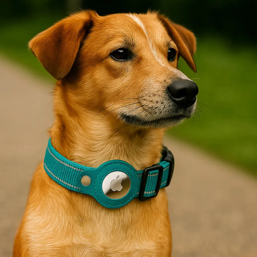 Collar Perro Soporte Airtag Ajustable Reforzado Perro-gato