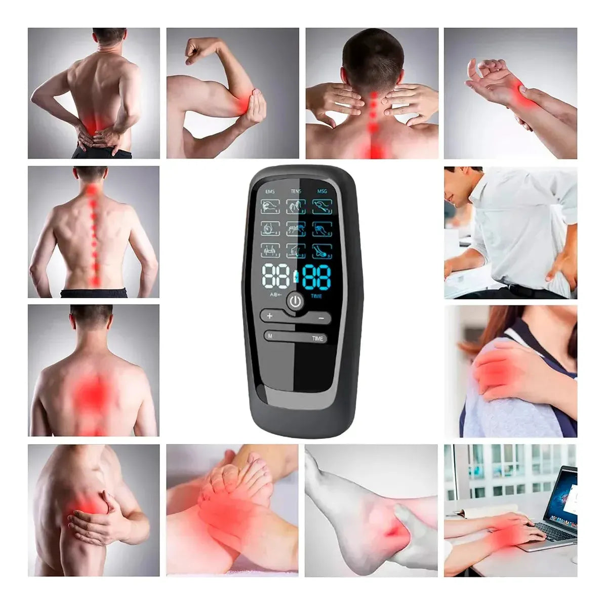 Tens Electroestimulador Musculo Electroterapia Portátil