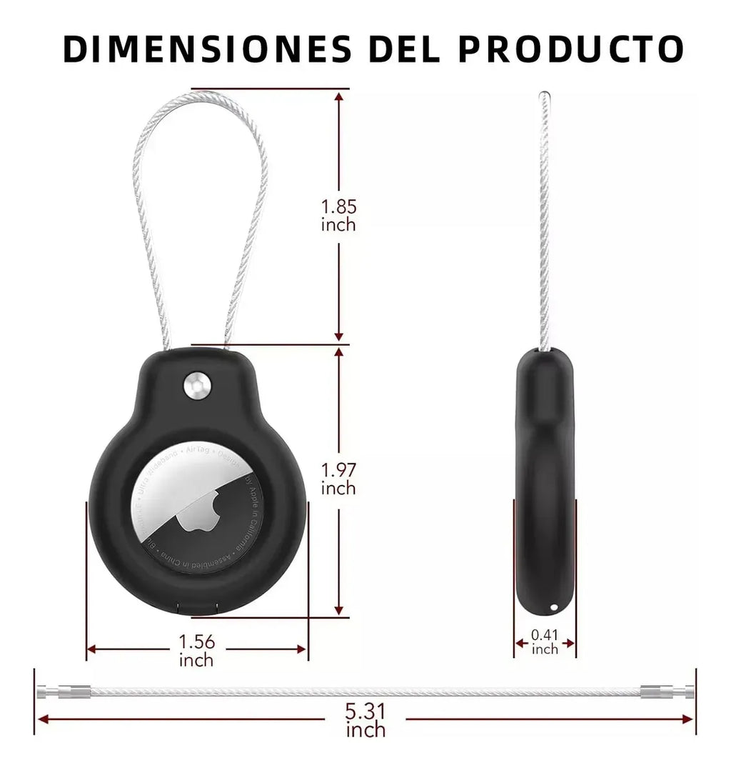 Funda Para Apple Airtag Inoxidable Lock Case 2 Pack